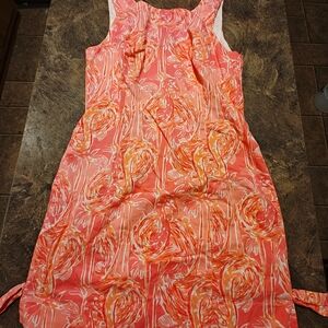 Lilly Pulitzer Vibrant Pink and Orange Midi Dress